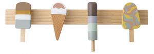 Cuier multicolor din lemn de fag Ice Cream Bloomingville Mini