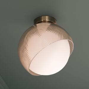 IDEAL LUX Aplică de perete Bloom, culoare alamă, Ø 17 cm, metal, Auriu / Alamă, Camera de zi / sufragerie, Metal, Modern