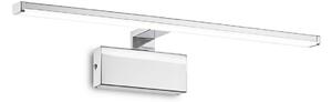 IDEAL LUX Aplică LED Alma, crom metalic, lățime 51 cm, Crom, Camera de zi / sufragerie, Metal, Modern, Soclu de perete jos