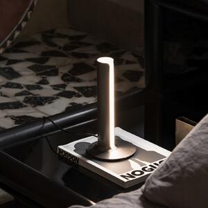 IDEAL LUX Lampa de masă cu LED Dorica, culoare bronz, înălțime 25 cm, reglabil, Bronz / Alamă Veche, Camera de zi / sufragerie, Aluminiu, Modern