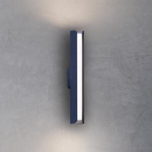 IDEAL LUX Aplică LED Dorica, albastră, înălțime 30 cm, metal, Albastru, Camera de zi / sufragerie, Aluminiu, Modern