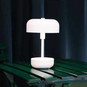 Dyberg Larsen Haipot LED lampă de masă baterie reîncărcabilă alb, reglabil, Alb, Camera de zi / sufragerie, Metal, Modern