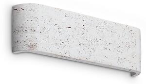 IDEAL LUX Aplică de perete Delta, culoare ciment, lățime 30 cm, 3.000 K, Maro / Rugină, Camera de zi / sufragerie, Beton, Modern, Perete unghiular