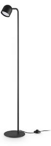 IDEAL LUX Lampadar Dodo, negru, înălțime 118 cm, metal, dimabil, reglabil, Negru, Camera de zi / sufragerie, Metal, Modern