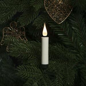Konstsmide Christmas Lumânări LED brad de Crăciun alb, 3D, 12x, reglabil, Alb, Plastic