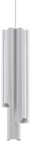 IDEAL LUX Lampă suspendată LED Dorica, albă, Ø 9 cm, metal, cu 3 becuri, reglabil, Alb, Camera de zi / sufragerie, Aluminiu, Modern
