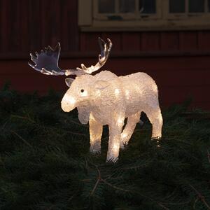 Konstsmide Christmas Figura de lumină cu LED-uri pentru elan utilizare în aer liber, Transparent, Plastic