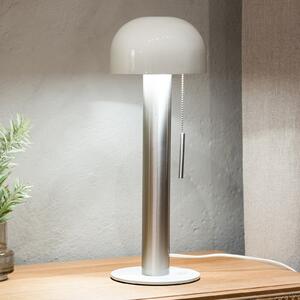 Markslöjd Lampa de masă Costa din metal, alb/nichel, Alb, Camera de zi / sufragerie, Metal