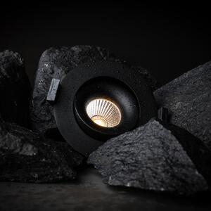 The Light Group SLC OnePro LED încastrat în jos negru 3.000 K, reglabil, Negru, Camera de zi / sufragerie, Metal, Plafon încastrat