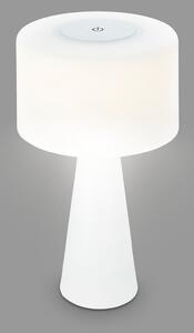 Briloner Lampă de masă LED Halo, alimentată cu baterii, alb, reglabil, Alb, Metal, Modern