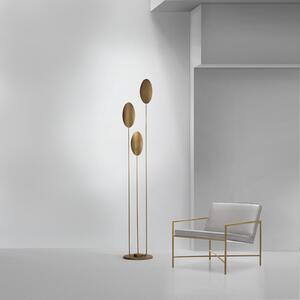 ICONE Masai lampadar LED 927 3 becuri bronz, reglabil, Bronz / Alamă Veche, Camera de zi / sufragerie, Metal, Design
