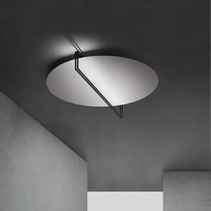 ICONE Essenza plafonieră 927 Ø70cm alb/negru Ø70cm, reglabil, Alb, Camera de zi / sufragerie, Metal, Design, Perete rotund