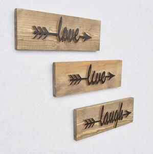 SET 3x decorațiune de perete din molid