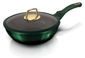 Tigaie cu suprafață din titan + capac 24 cm verde BerlingerHaus