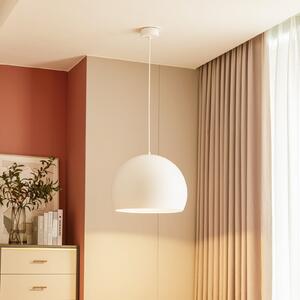 Lucande Suspensie cu LED Lythara, alb, Ø 50 cm, aluminiu, Alb, Camera de zi / sufragerie, Aluminiu, Modern