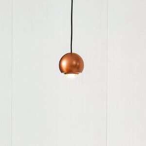Lucande Lampă suspendată LED Varineth, culoare cupru, aluminiu, Ø 11 cm, Cupru, Camera de zi / sufragerie, Aluminiu, Design