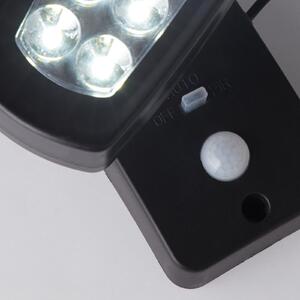 Searchlight Lampă solară LED pentru perete 67423BK-PIR, senzor de mișcare, Negru, Plastic, Lumini solare