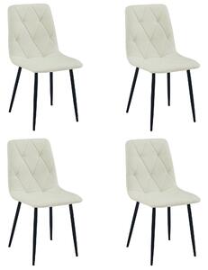 Set 4 Scaune Bucatarie/Dining Fido Material Textil Bej
