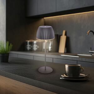 Briloner Lampa de masă cu LED și baterie reîncărcabilă Brilo unplugged Riffle, 36 cm,, reglabil, Gri, Camera de zi / sufragerie, Metal