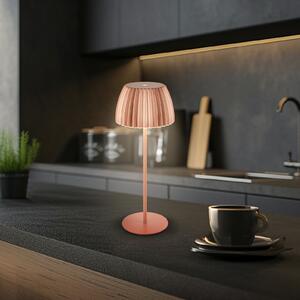 Briloner Lampa de masă cu LED și baterie reîncărcabilă Brilo unplugged Riffle, 36 cm,, reglabil, Cupru, Camera de zi / sufragerie, Metal