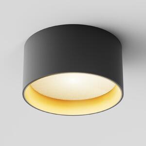 Maytoni LED downlight Vega, negru / auriu, Ø 14 cm, 15W, aluminiu, Negru, Camera de zi / sufragerie, Aluminiu