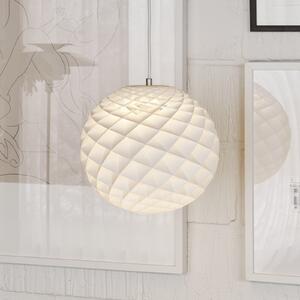 Louis Poulsen Patera Lampă suspendată, albă, Ø 30 cm, reglabil, Alb, Camera de zi / sufragerie, Plastic, Design