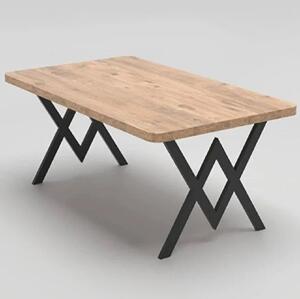 Masa bucatarie texturata, nuc-negru, 120x80x75 cm, A0100