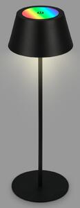 Briloner Kiki LED lampă de masă reîncărcabilă, negru, IP44, 3.000 K, RGBW, Negru, Metal, Modern