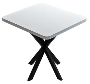 Masa bucatarie patrat texturata Homs, alb-negru, 70x70x75 cm, A0037