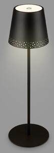 Briloner Kiki LED lampă de masă reîncărcabilă, negru, IP44, 3,000K, reglabil, Negru, Metal, Modern