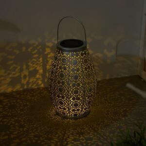Pauleen Sunshine Temptation Lanternă solară cu LED-uri 27 cm, Gri, Metal, Marocan / Oriental, Lumini solare