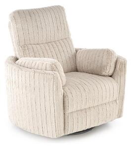 Fotoliu recliner PEGAS, stofa bej, 110x100/170x108/81 cm