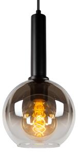 Lucide Marius lampă suspendată, negru, 1 bec, reglabil, Negru, Camera de zi / sufragerie, Sticlă, Modern