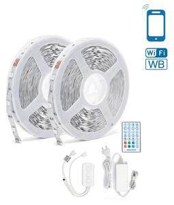 Aigostar - Bandă LED RGBW dimmabilă LED/48W/12V 2x7,5 m Wi-Fi