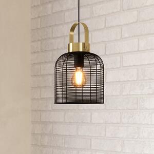EGLO Roundham lampă suspendată, diametru 22 cm, reglabil, Negru, Camera de zi / sufragerie, Metal