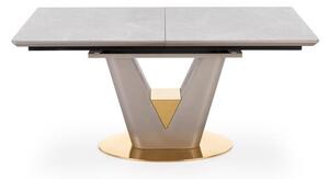 Masă de sufragerie Valencia (gri deschis + auriu). 1038766