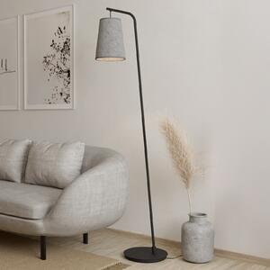 EGLO Alsager lampadar cu abajur din pâslă, Negru, Camera de zi / sufragerie, Metal