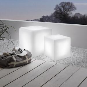 EGLO Lumină de exterior Bottona cube E27 alb, 30 x 30cm, Alb, Plastic