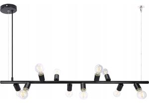 Candelabru pe cablu 10xE27/20W/230V negru