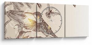 Tablou - Colibri (cu ceas) (90x30 cm)