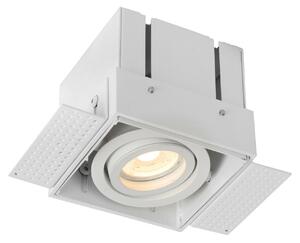 Lucide Trimless spot încastrat, 1 bec, alb, reglabil, Alb, Camera de zi / sufragerie, Metal, Plafon încastrat