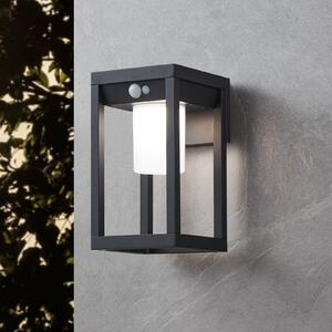 EGLO Martano aplică LED solară de exterior cu senzor, Negru, Metal