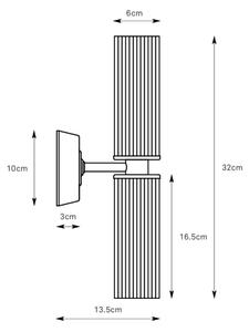 Markslöjd 109236 - Lampă de perete pentru baie RIMINI 2xG9/20W/230V IP44 alamă