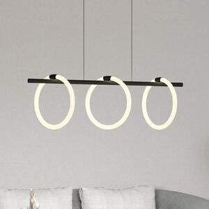 EGLO Caranacoa lampă suspendată LED, 3 becuri, Negru, Camera de zi / sufragerie, Metal, Modern