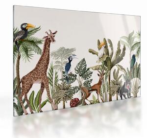 Tablou pe sticlă - Locuitorii africii (70x50 cm)