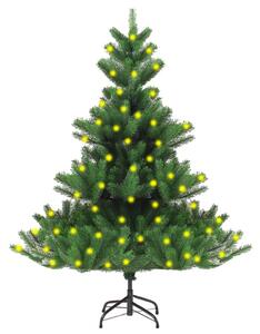 Brad de Crăciun artificial pre-iluminat Nordmann, verde, 120 cm