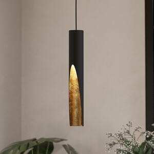EGLO Barbotto lampă suspendată LED negru/auriu, 1 bec, Negru, Camera de zi / sufragerie, Metal, Modern