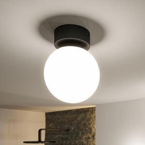 Paulmann Gove plafonieră LED, negru, IP44, Negru, Camera de zi / sufragerie, Sticlă, Modern, glob