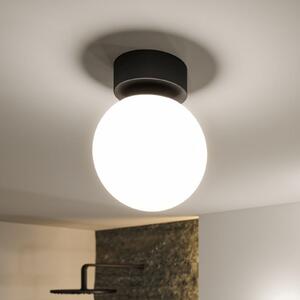Paulmann Gove plafonieră LED, negru, IP44, Negru, Camera de zi / sufragerie, Sticlă, Modern, glob