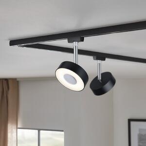 Paulmann URail Circle spot 3 trepte 3.000K negru, reglabil, Negru, Camera de zi / sufragerie, Metal, Modern